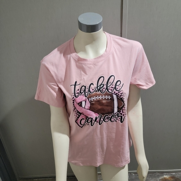Source Unknown Tops - Tackle cancer pink short sleeve t-shirt / NOW ON CLEARANCE!!!